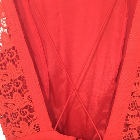 ASOS red romper, backless, size 2, UK 6. - Picture 6 of 7